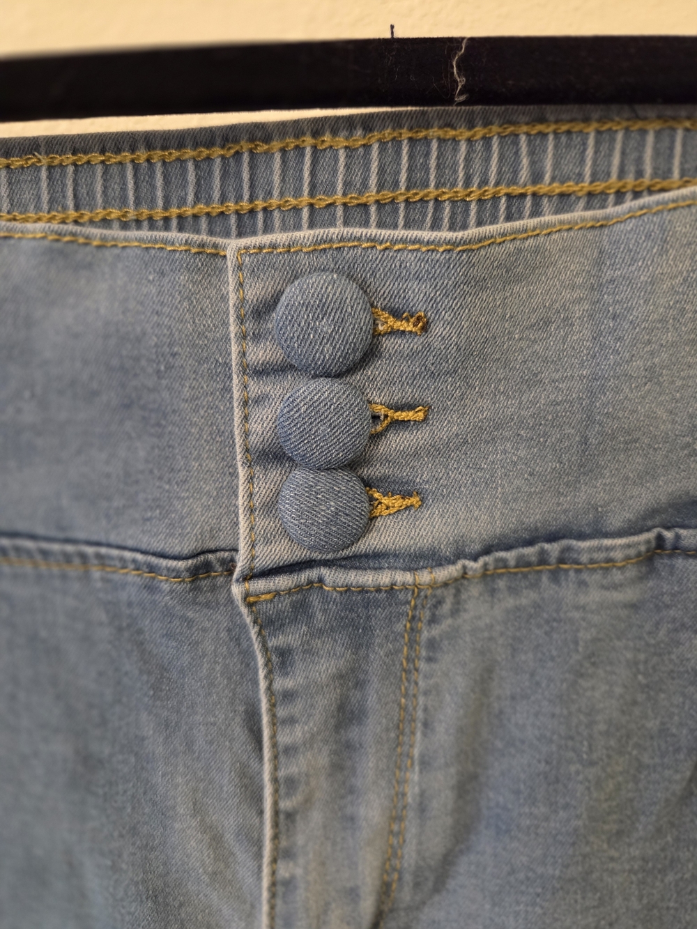 High-Rise Light Blue Flare Jeans for Women - Picture 6 of 7